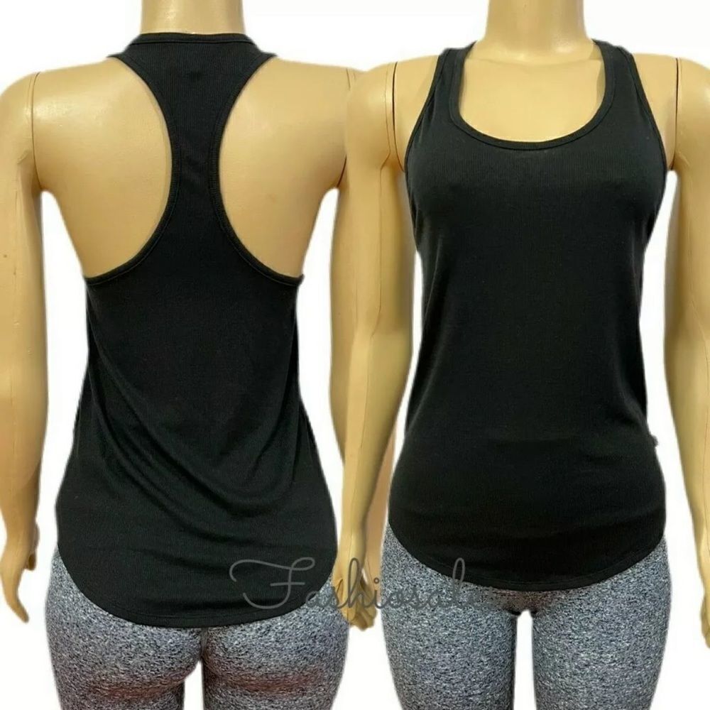 Victoria’s
Secret PINK Ribbed Racerback soft tank top Black